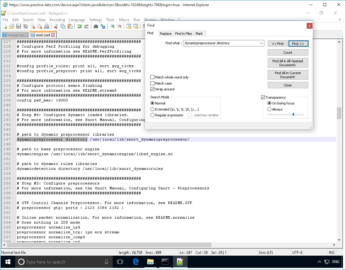 Figure 3.7 Screenshot of PLABWIN10