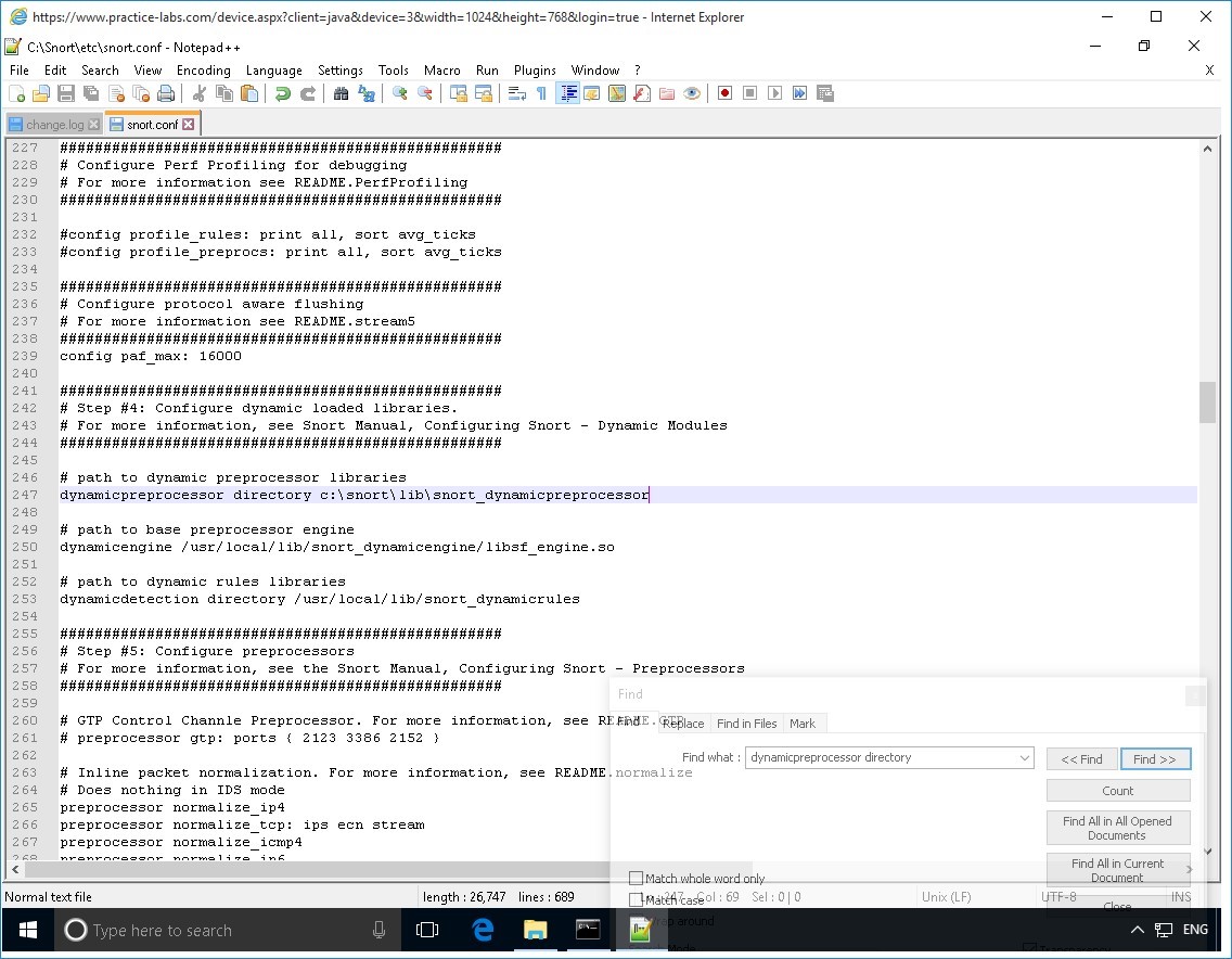 Figure 3.8 Screenshot of PLABWIN10