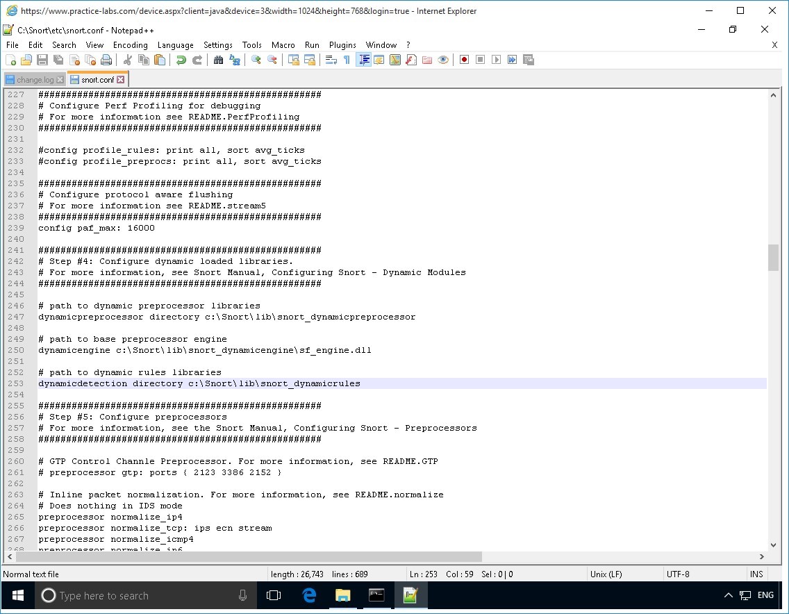 Figure 3.8 Screenshot of PLABWIN10