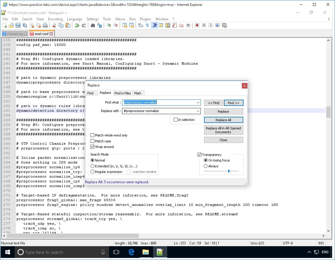 Figure 3.10 Screenshot of PLABWIN10