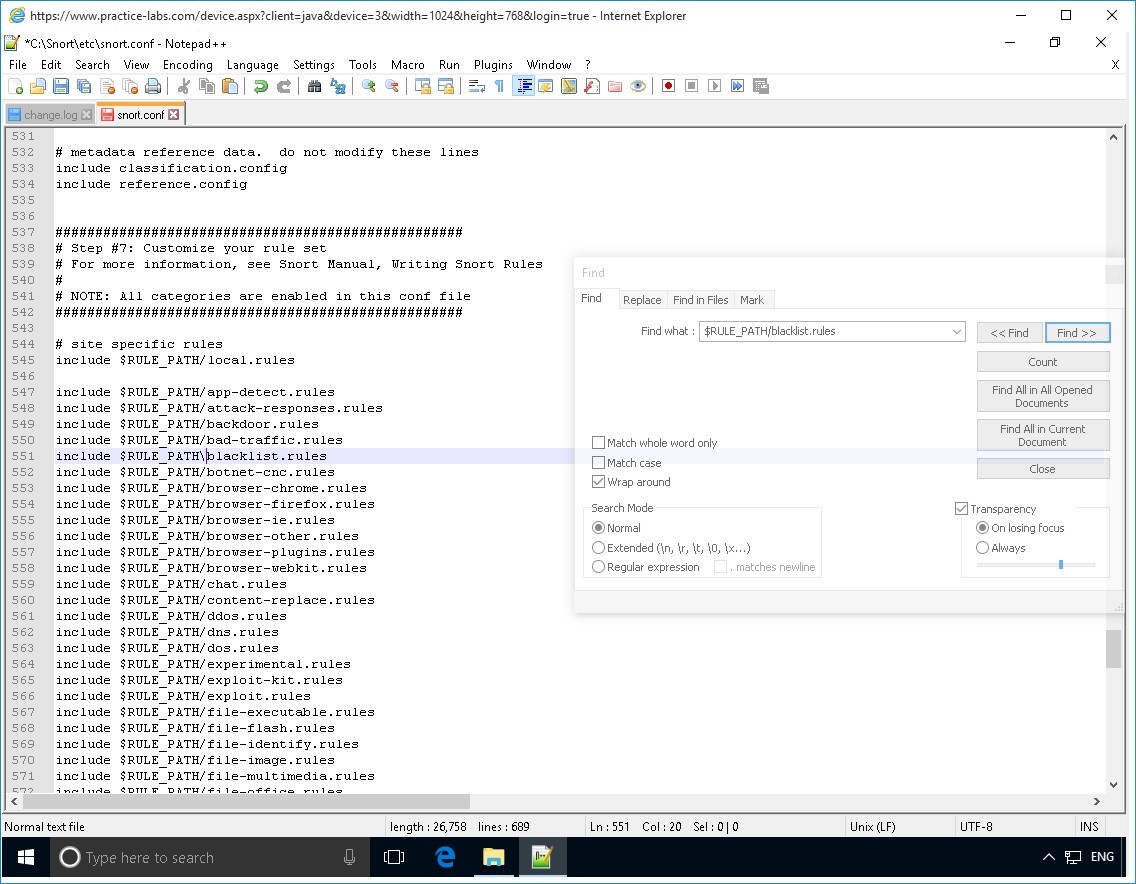 Figure 3.15 Screenshot of PLABWIN10