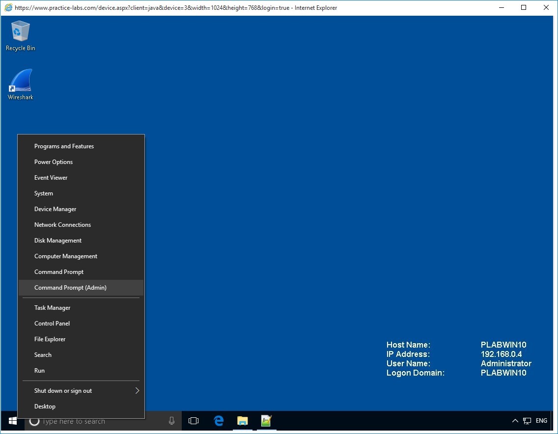 Figure 3.18 Screenshot of PLABWIN10